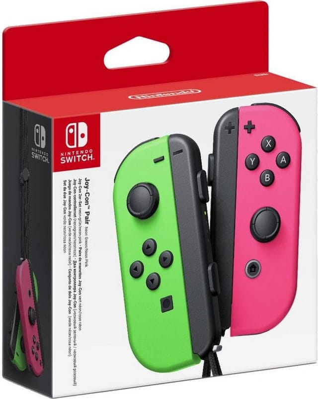 Nintendo Joy-Con Pair Neon Green/Neon Pink - Wireless Controller - Nintendo Switch