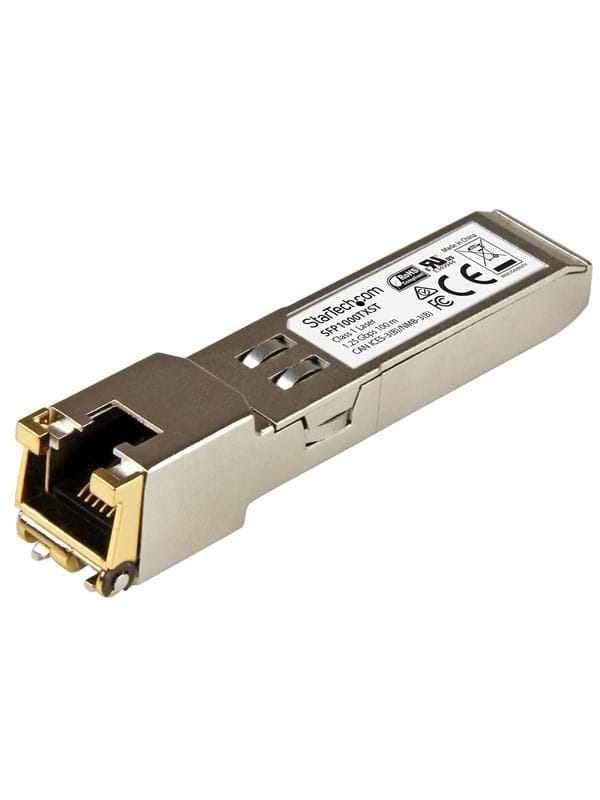 StarTech.com SFP1000TXST MSA Uncoded SFP Module 1000BASE-TX SFP to RJ45 Cat6/Cat5e 1GE Gigabit Ethernet SFP RJ-45 100m