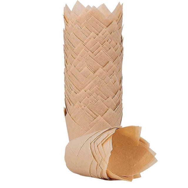 150 Ungebleichte Tulpen-muffinförmchen – Formen Aus Natürlichem Pergamentpapier Für Hochzeiten, Geburtstage Und Weihnachtsfeiern