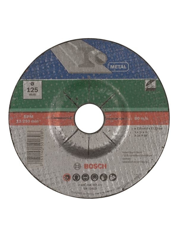 SKRUBSKIVE 125X6MM METAL GL