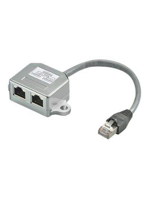 Pro splitter (Y-adapter) 2x RJ45 - Grau