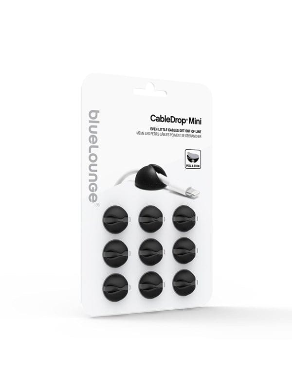 Bluelounge Design CableDrop mini - Black - 9-pack