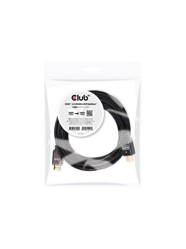 Club 3D HDMI - Skærmkabel - 15m - Sort
