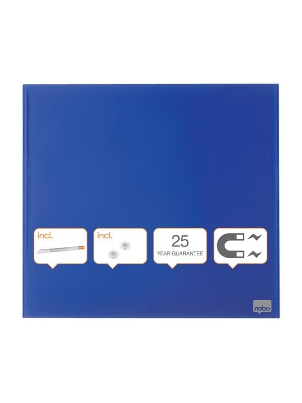Nobo Diamond Glas - blaue magnetische Glastafel Einzelhandelspackung Diamond Glas - blaue magnetische Glastafel Einzelhandelspackung