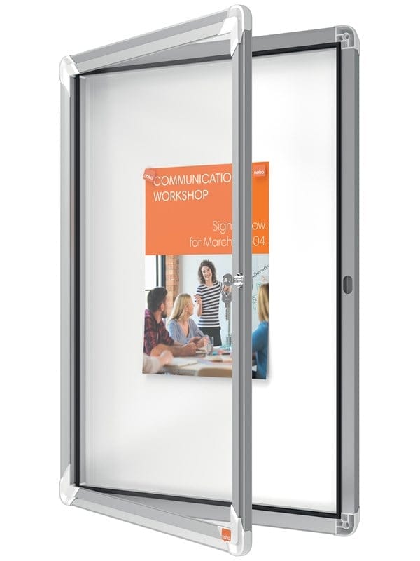 Nobo Premium Plus Schaukasten für den Innenbereich 4 x A4, magnetisch, Klapptür