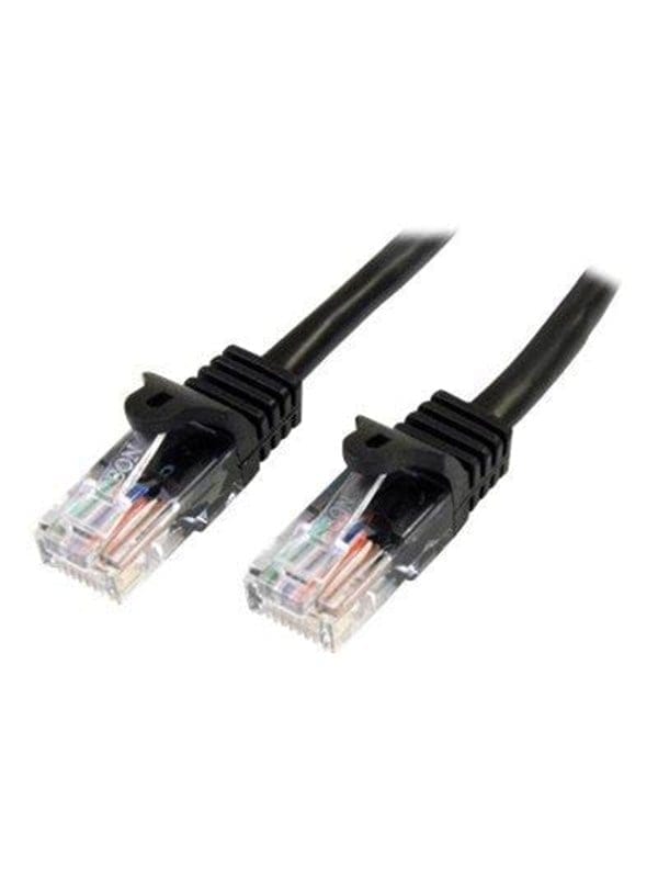 StarTech.com 10m Black Cat5e / Cat 5 Snagless Ethernet Patch Cable 10 m - patch cable - 10 m - black - Schwarz - 10m