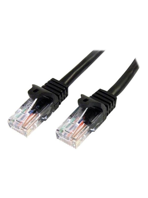 StarTech.com 5m Black Cat5e / Cat 5 Snagless Patch Cable 5 m - patch cable - 5 m - black - Schwarz - 5m