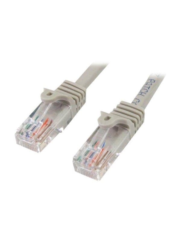 StarTech.com Snagless Cat 5e UTP Patch Cable - patch cable - 3 m - grey - Grau - 3m