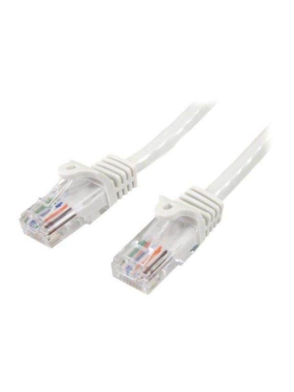 StarTech.com 5m White Cat5e / Cat 5 Snagless Ethernet Patch Cable 5 m - network cable - 5 m - white - Weiß - 5m