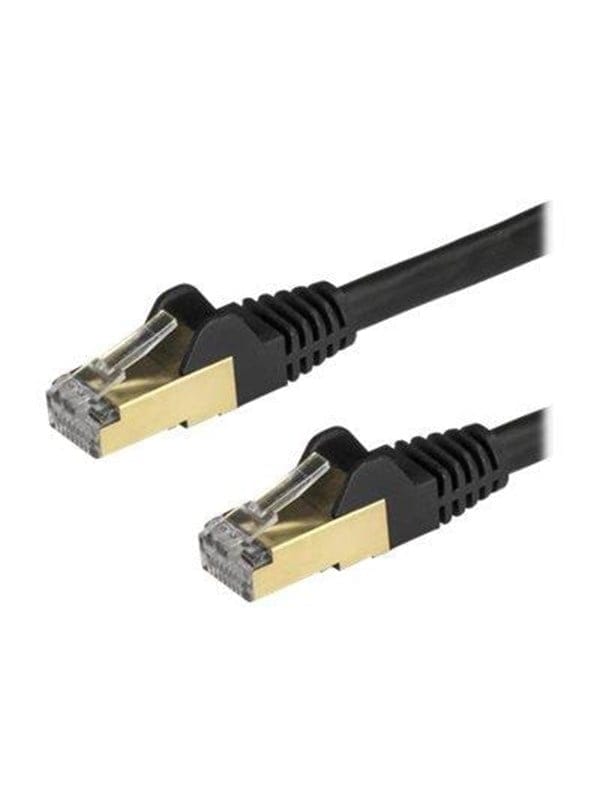 StarTech.com 2m Black Cat6a / Cat 6a Shielded Ethernet Patch Cable 2 m - patch cable - 2 m - black - Schwarz - 2m