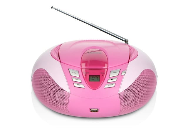 Lenco SCD-37 USB - Portable FM Radio CD and USB player - Pink
