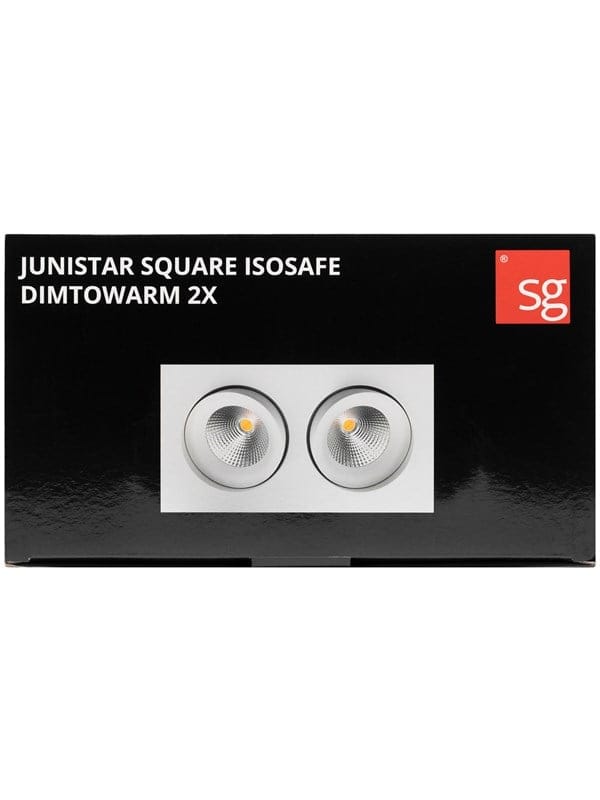 SG Armaturen Junistar square isosafe dimtowarm black 2x7w