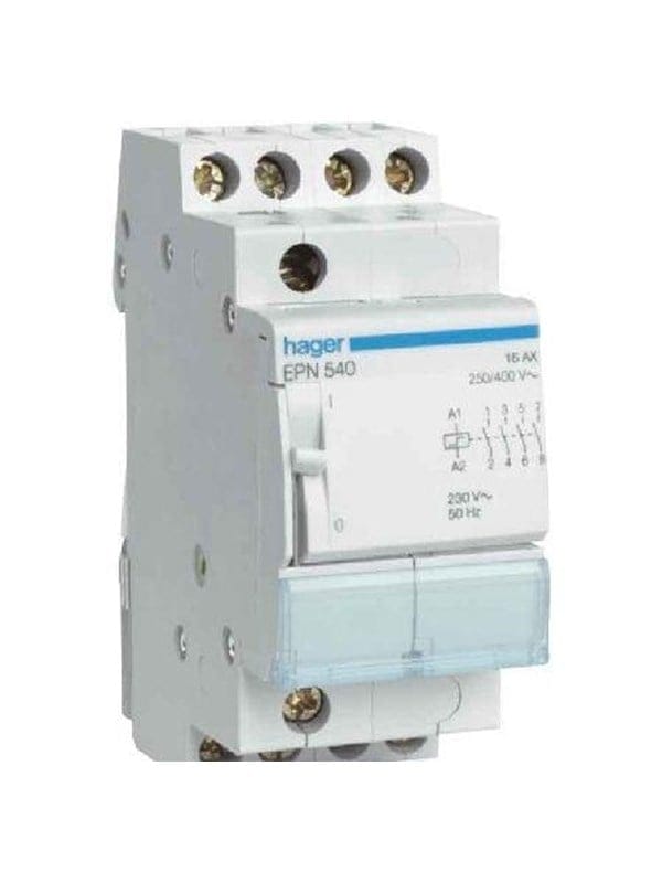 Hager Latching relay 4no 230v