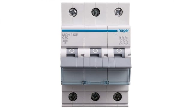 Hager Miniature circuit breaker mcb 3p 6ka c-10a