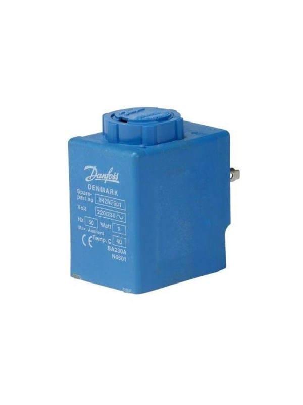 Danfoss Coil 220/230v 50hz 12w din spade + pack