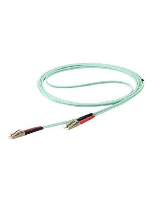StarTech.com 10m OM4 LC to LC Multimode Duplex Fiber Optic Patch Cable - patch cable - 10 m - aqua - Blau - 10m