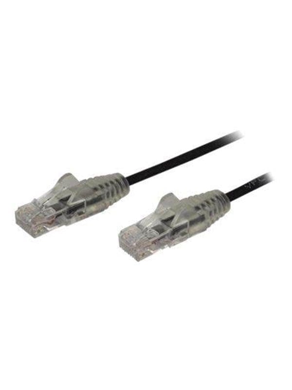 StarTech.com 0.5m CAT6 Cable - Black Slim CAT6 Patch Cord - Snagless - LSZH - patch cable - 50 cm - black - Schwarz - 0.5m