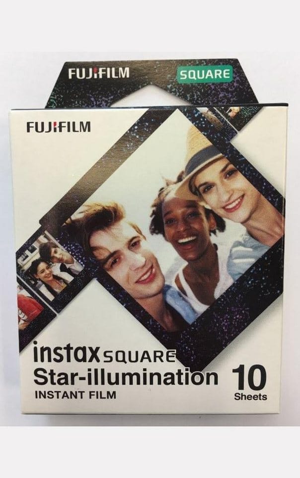 Fujifilm INSTAX Square Film - 10 Shots - Black with Stars