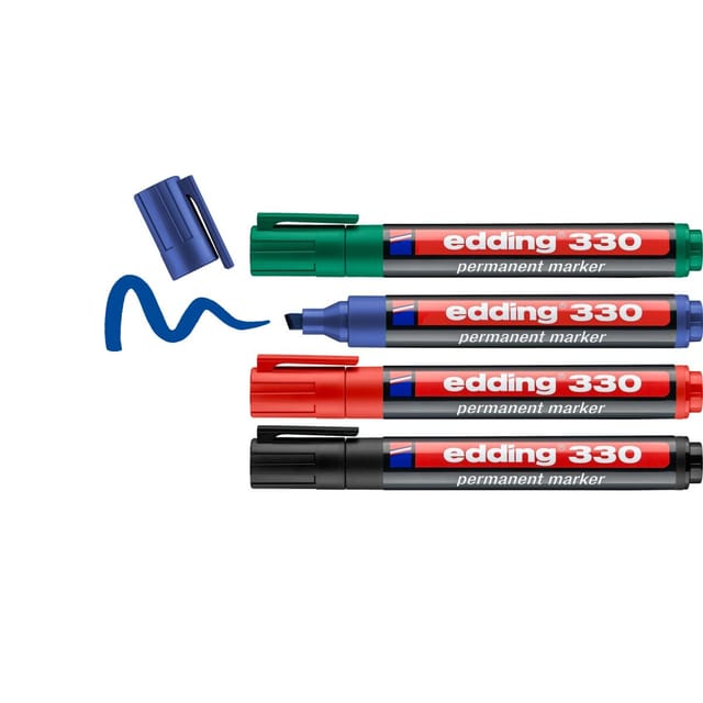 Edding e-330 permanent marker set of 4 assorted