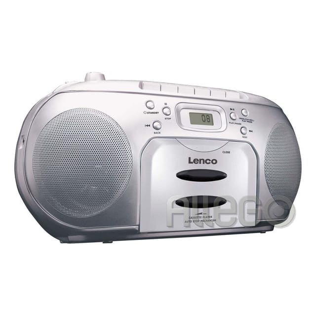 Lenco SCD-420SI - Portable FM Radio CD- Cassette player - FM - Stereo - silber