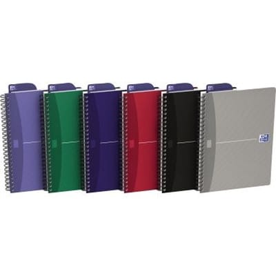 Oxford Office Essentials A5 Soft Card Twin-wire Notebook Ruled 180 Pages Assorted Colours SCRIBZEE® Compatible
