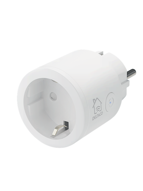 Deltaco SMART HOME switch WiFi 2.4GHz 1xCEE 7/3 10A timer 220-240V white