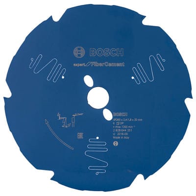 Bosch RUNDSAVKL 260X30X2.4MM 6T EXP FIBER CEME