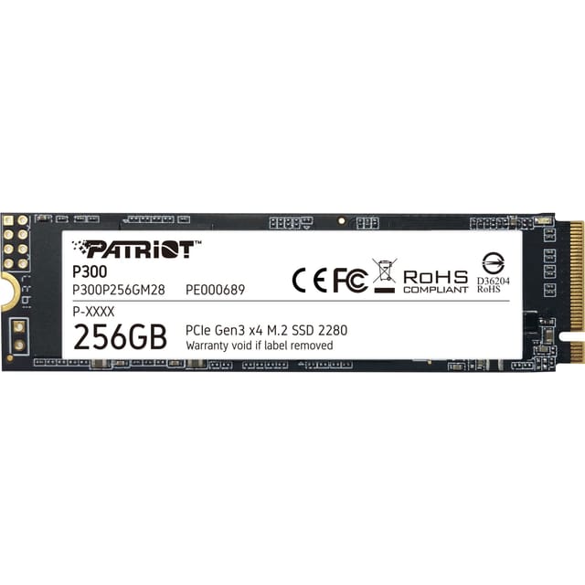 Patriot P300 SSD - 256GB - M.2 2280 - PCIe 3.0