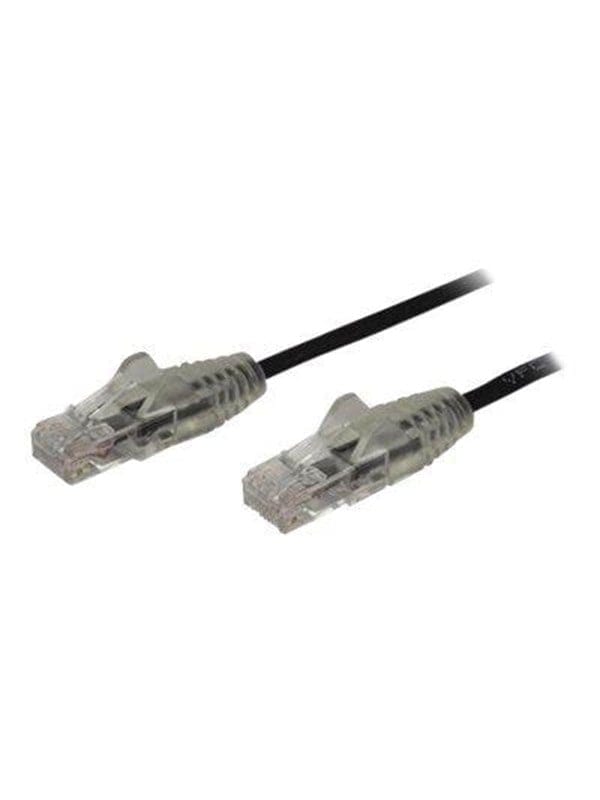StarTech.com 1m CAT6 Cable - Black Slim CAT6 Patch Cord - Snagless - LSZH - patch cable - 1 m - black - Schwarz - 1m
