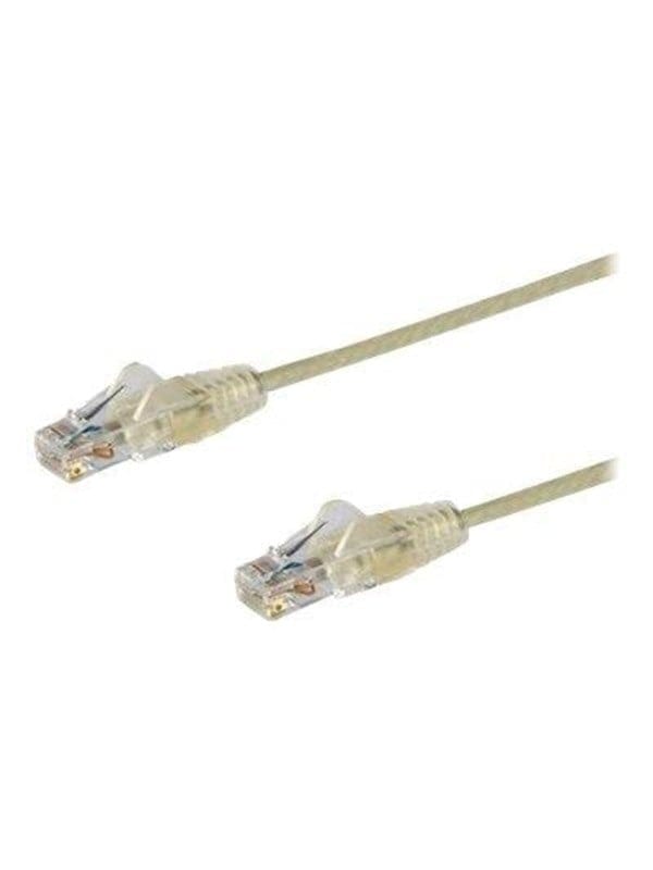 StarTech.com 2.5m CAT6 Cable - Grey Slim CAT6 Patch Cord - Snagless - LSZH - patch cable - 2.5 m - grey - Grau - 2.5m