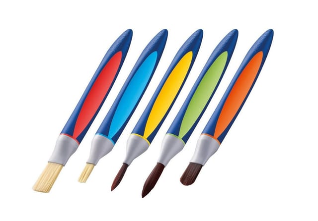 Pelikan griffix® Pinselset für die Schule mit Pinselband, 5er Set