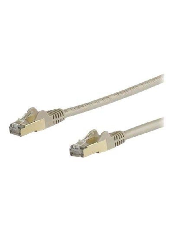StarTech.com 10m CAT6a Ethernet Cable - Grey RJ45 Shielded Cable Snagless - patch cable - 10 m - grey - Grau - 10m