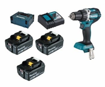 Makita 18v cordless driver drill ddf484rt3j 3x5.0ah carbon f