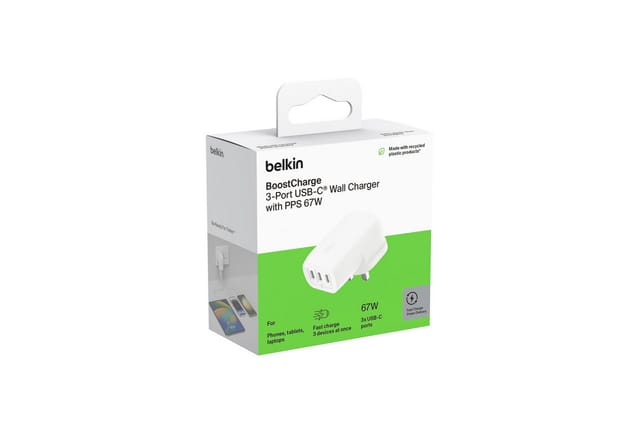 Belkin BoostCharge 3 Port USB-C Charger with PPS 67W