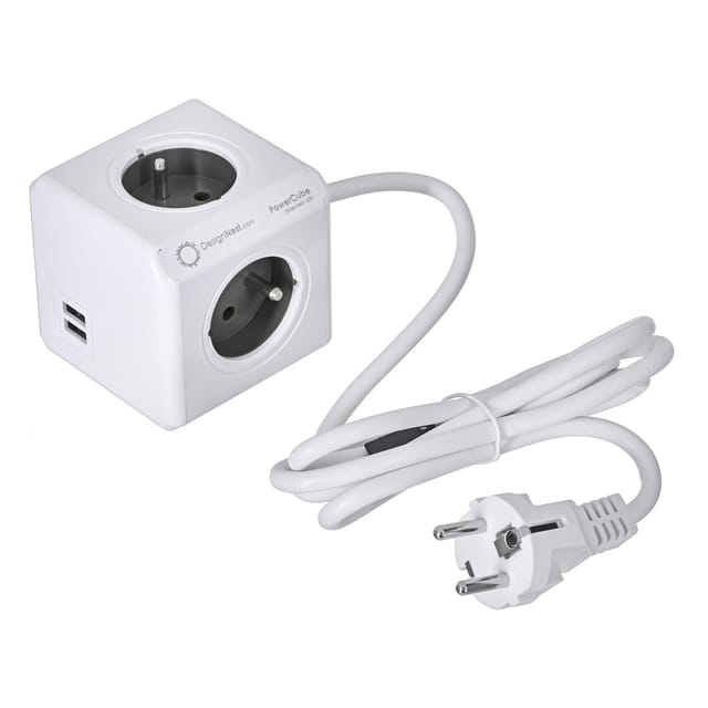PowerCube Extended USB 1.5 meter (Type E) - Grey