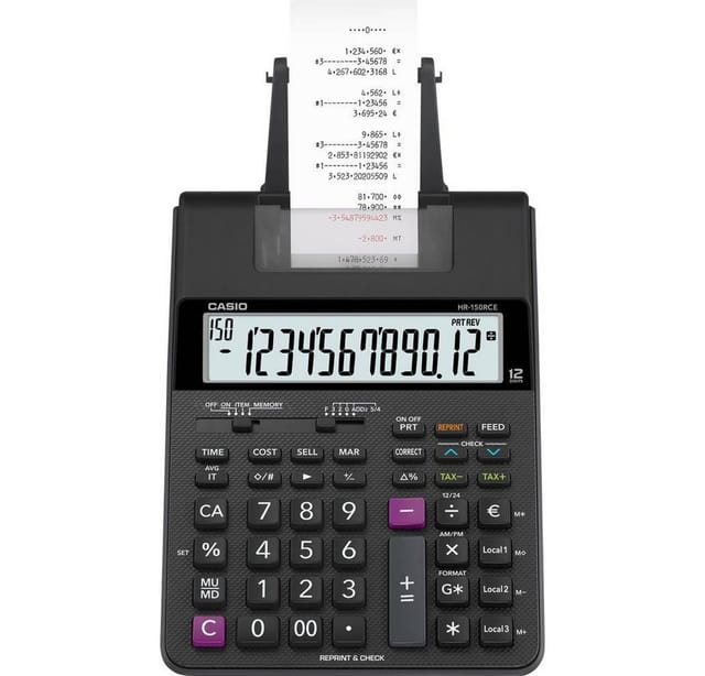CASIO HR-150RCE - printing calculator