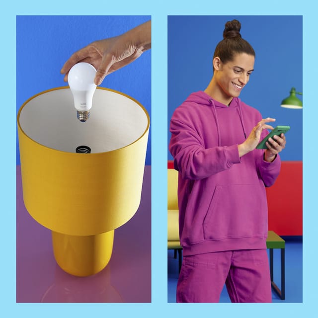 WiZ Tunable A60 E27 Smart LED Bulb - Dimmable warm-to-cold White