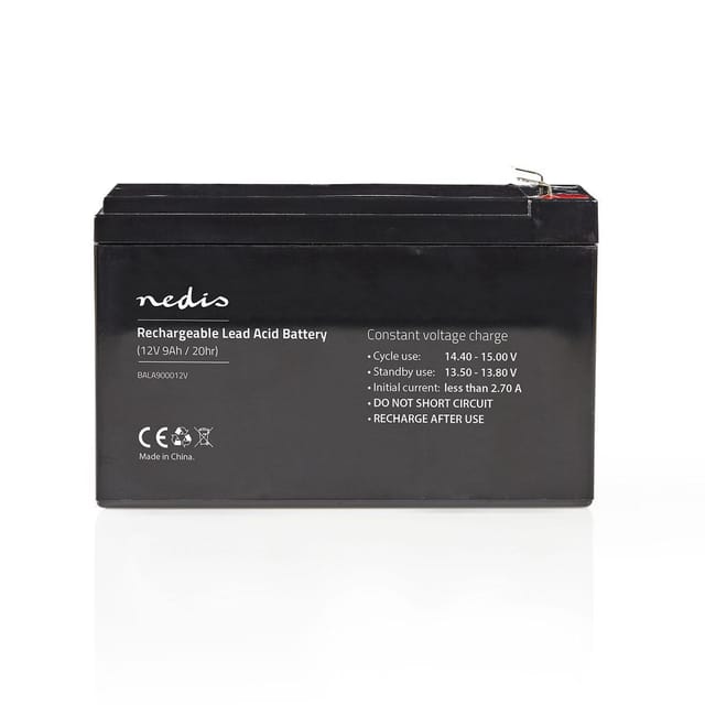 Nedis Genopladeligt blybatteri 12V | 9000 mAh | 150 x 65