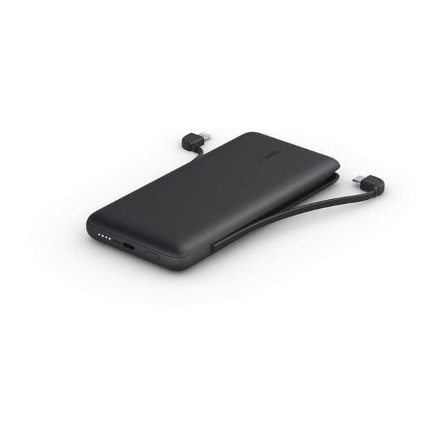 Belkin 10K PD Power Bank with Integrated Cables Powerbank (Akku) - schwarz - 10000 mAh