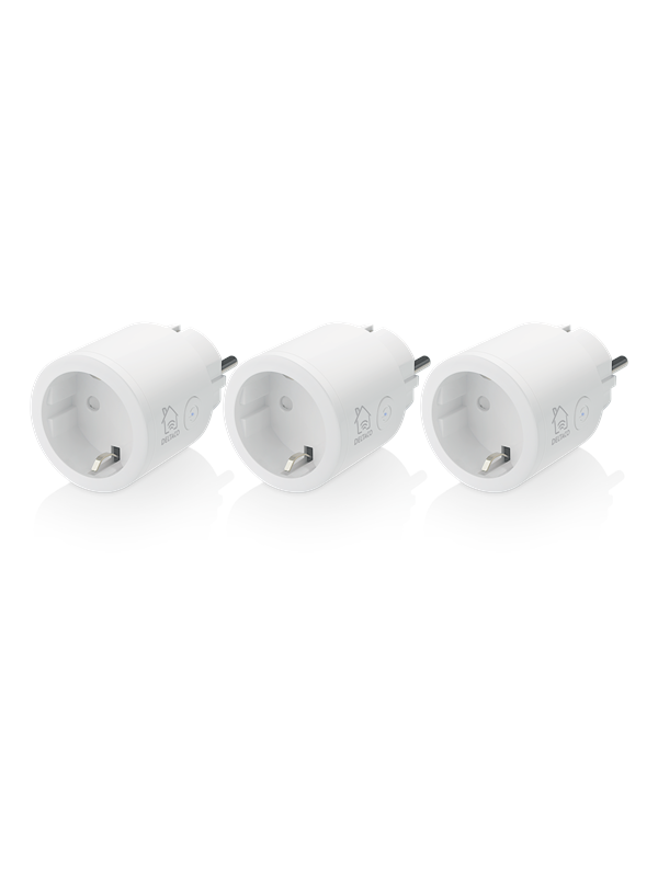 Deltaco SMART HOME switch WiFi 2.4GHz 1xCEE 7/3 10A timer 220-240V 3-pack white