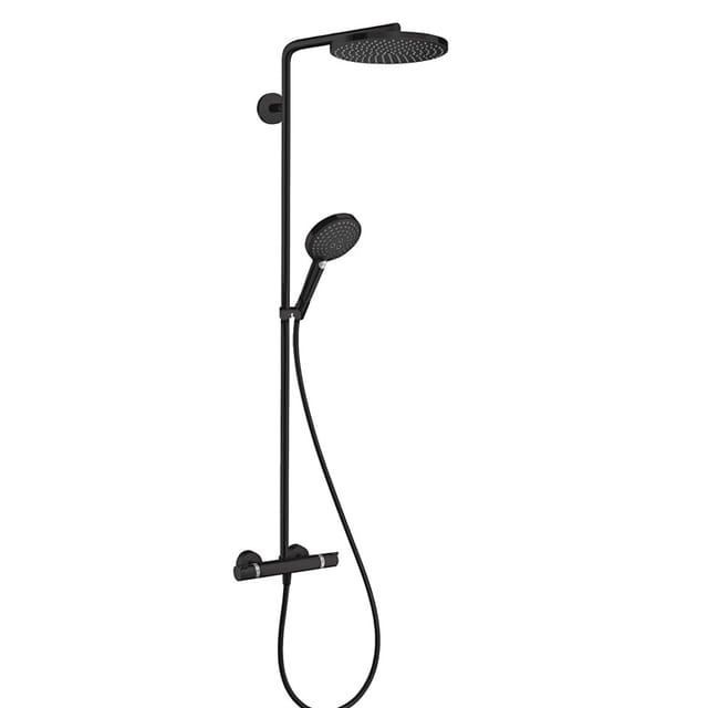 Hansgrohe showerpipe 240 powderrain matt black