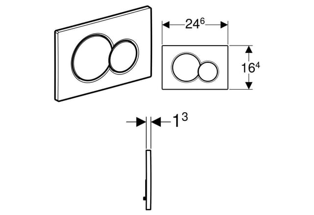 Geberit actuator plate sigma01 for dual flush