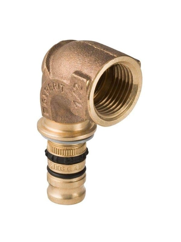 Geberit mepla bend adapter 90° with female thread: d=63mm r