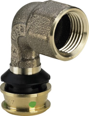 Viega Raxofix transition bend 90° 32 x 1" socket/socket gunmetal