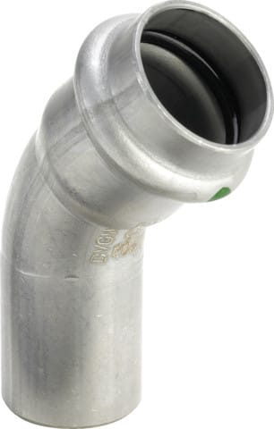 Viega Sanpress Inox bend 45° 42 Stainless steel/bright 435431