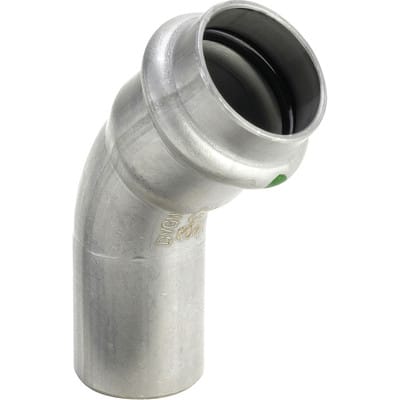 Viega Sanpress Inox bend 45° 35 Stainless steel/bright 435424