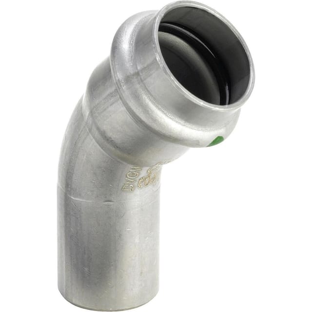 Viega Sanpress Inox bend 45° 18 Stainless steel/bright 435394