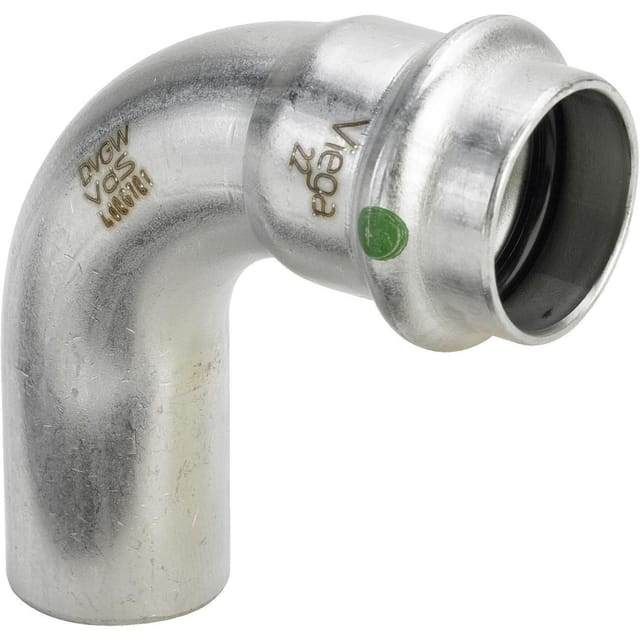 Viega Sanpress Inox bend 90° 35 Stainless steel/bright 435745