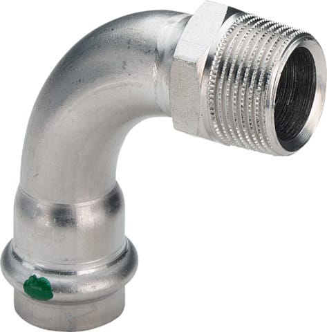 Viega Sanpress Inox transition bend 90° socket/nipple 22 mm x 3/4" stainless steel