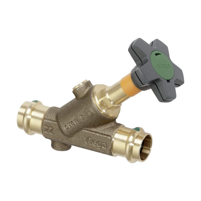 Viega Easytop inclined seat valve 54 mm gunmetal